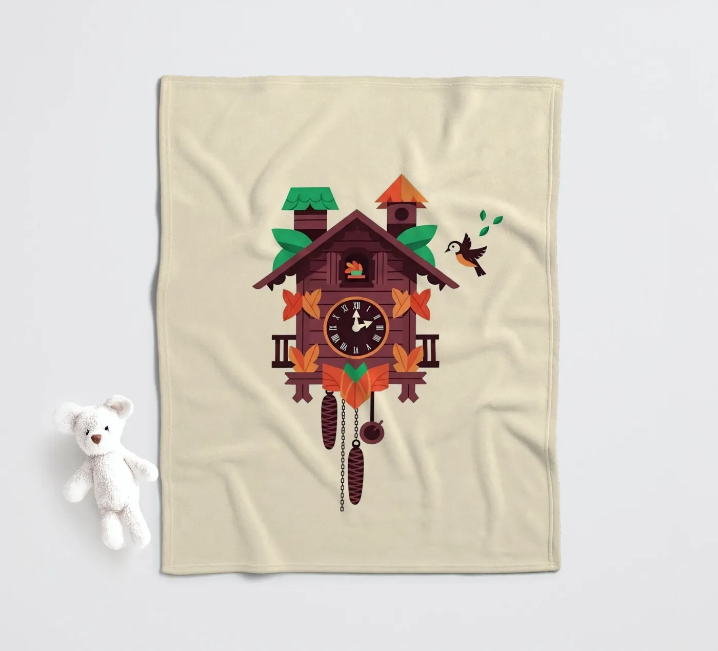 Cuckoo Clock fleecedeken van ArtPlane