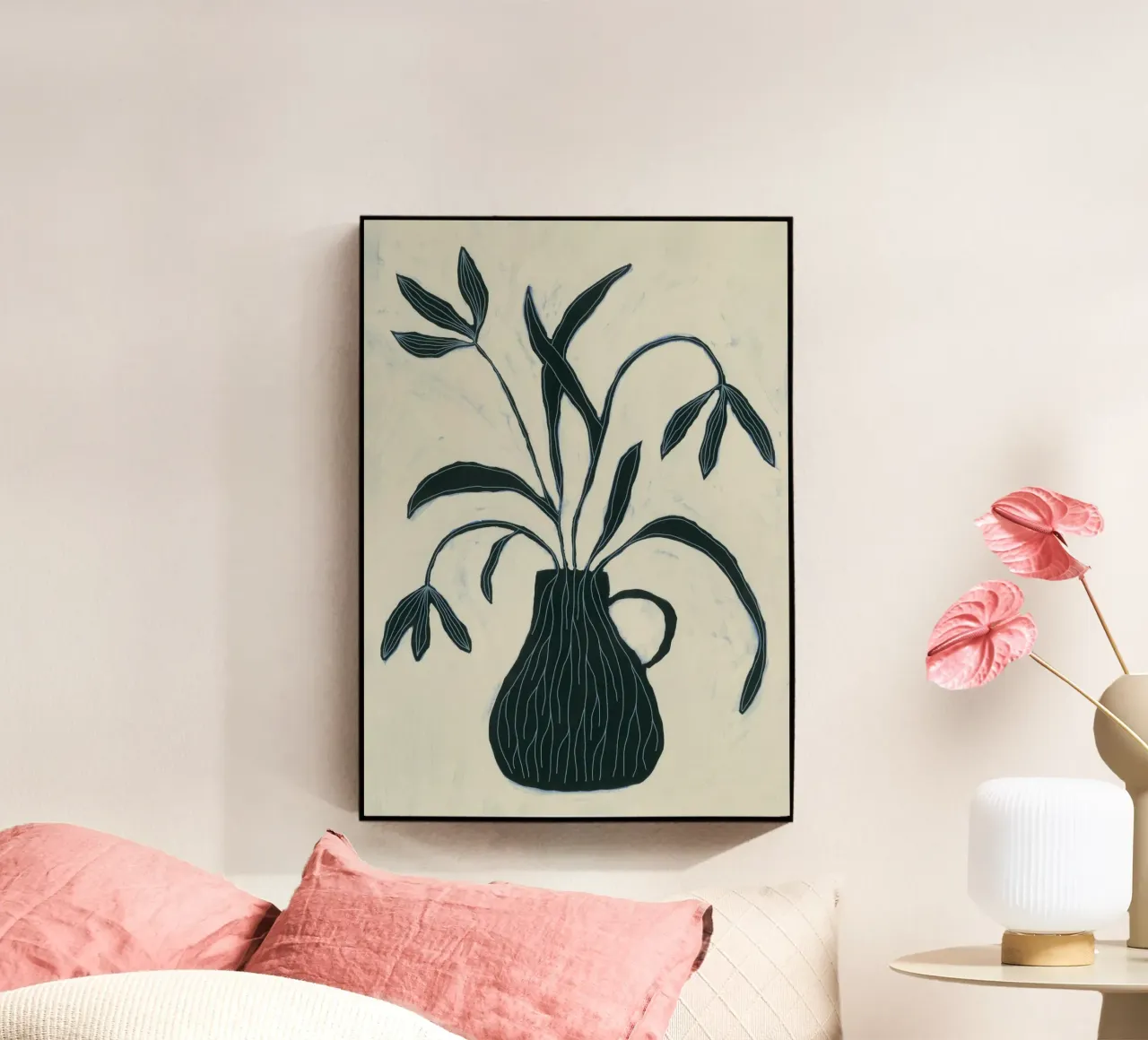 Bloemrijke schaduwen V.1 acryl van Alisa Galitsyna