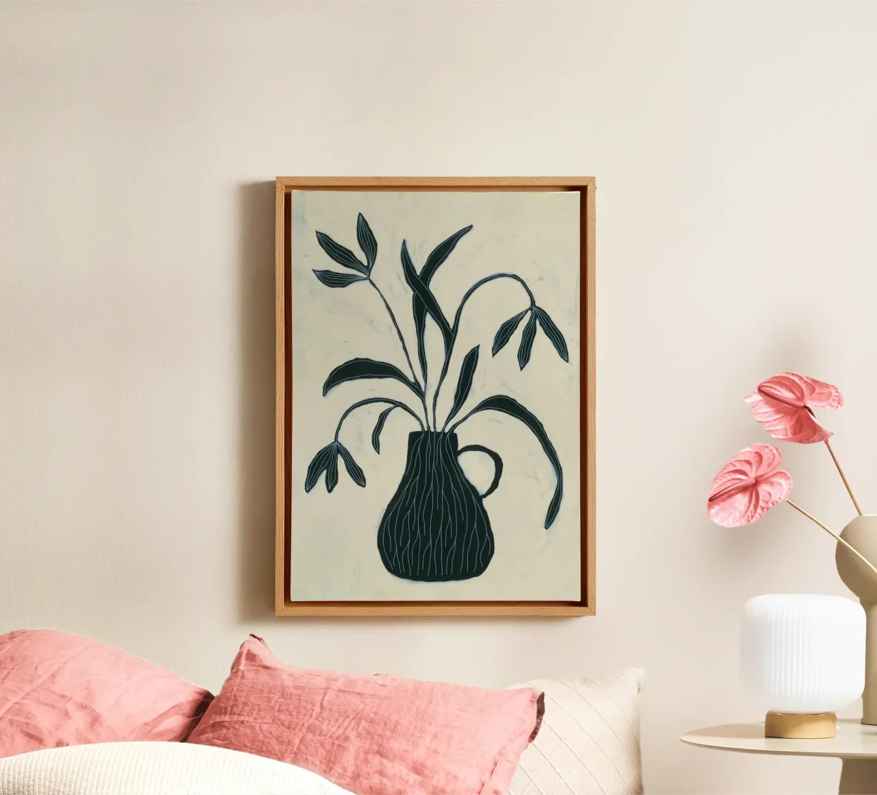 Bloemrijke schaduwen V.1 canvas van Alisa Galitsyna