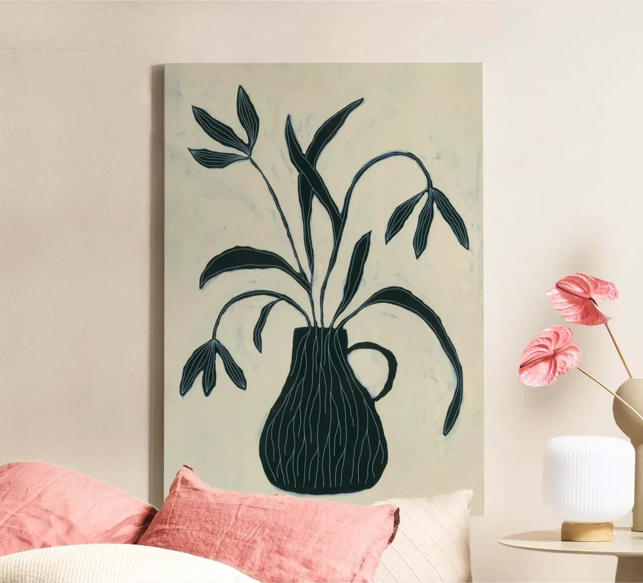 Bloemrijke schaduwen V.1 canvas van Alisa Galitsyna