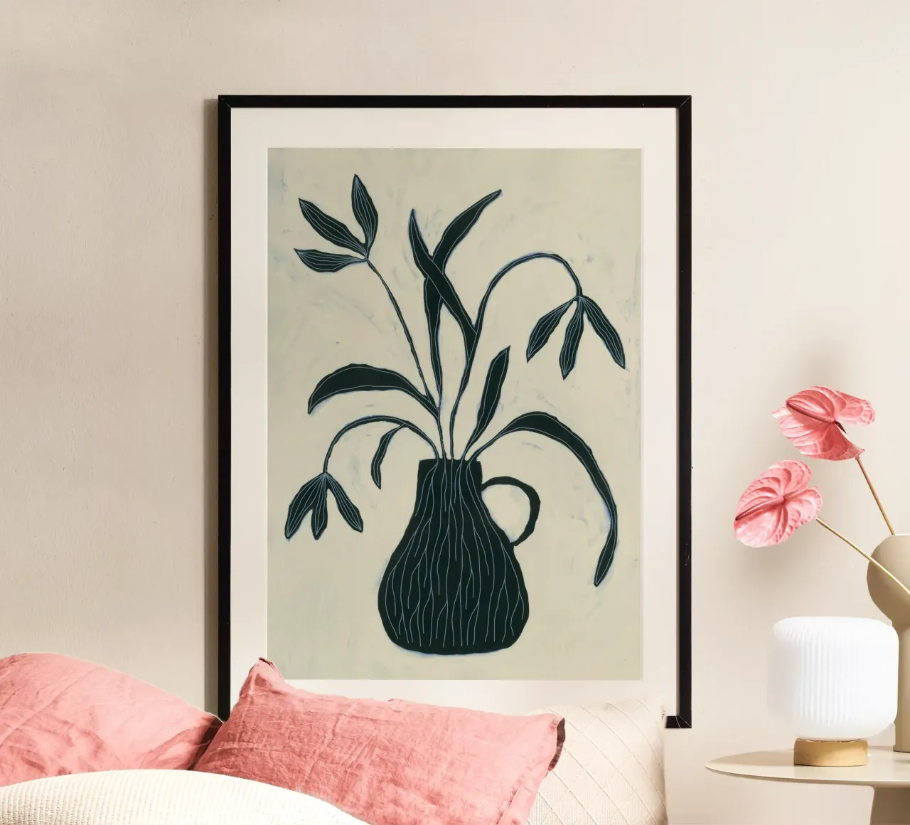 Bloemrijke schaduwen V.1 hahnemühle van Alisa Galitsyna
