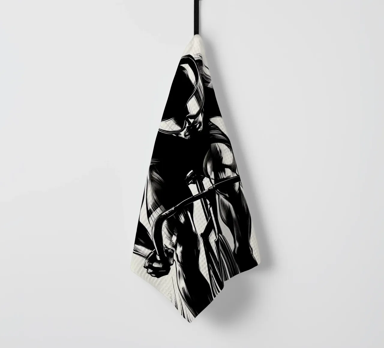 BICYCLE TIME TRIAL tea towel by ARTOMATIC