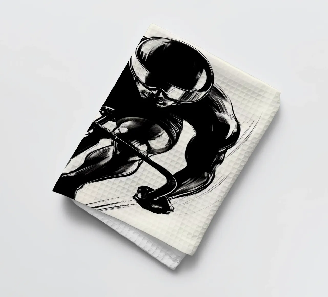 BICYCLE TIME TRIAL tea towel by ARTOMATIC