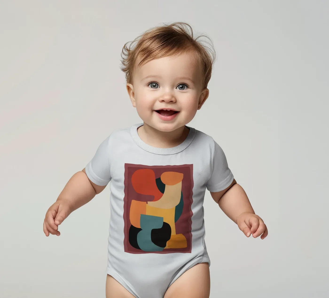 Vormsamenstelling babyrompertje korte mouwen van ThingDesign