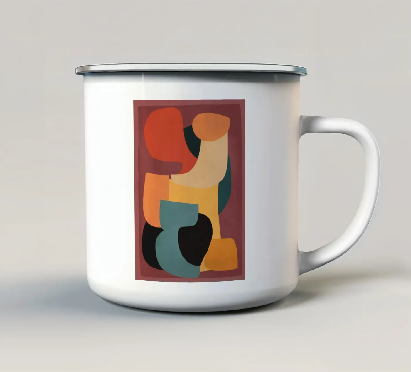 Shape Composition enamel mug by ThingDesign
