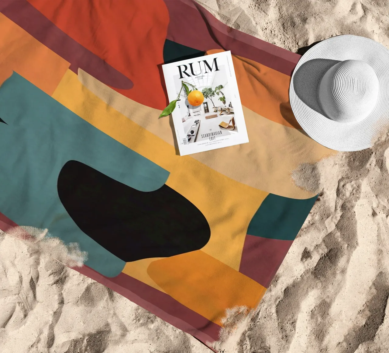 Shape Composition strandhanddoek van ThingDesign