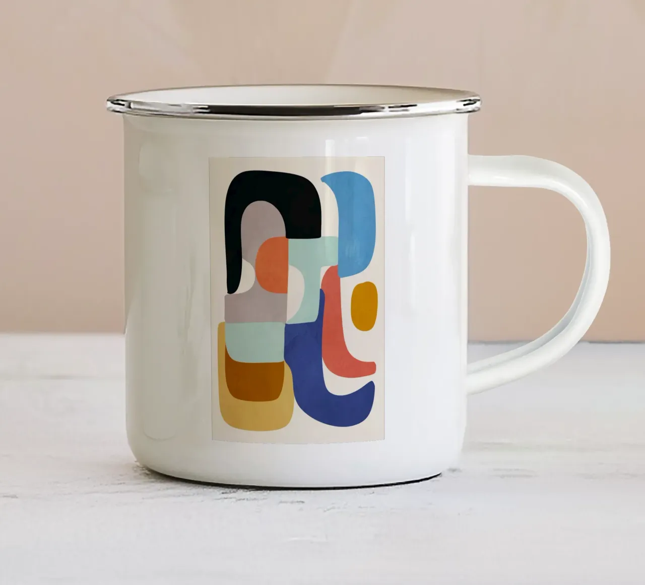 Shape Composition enamel mug by ThingDesign