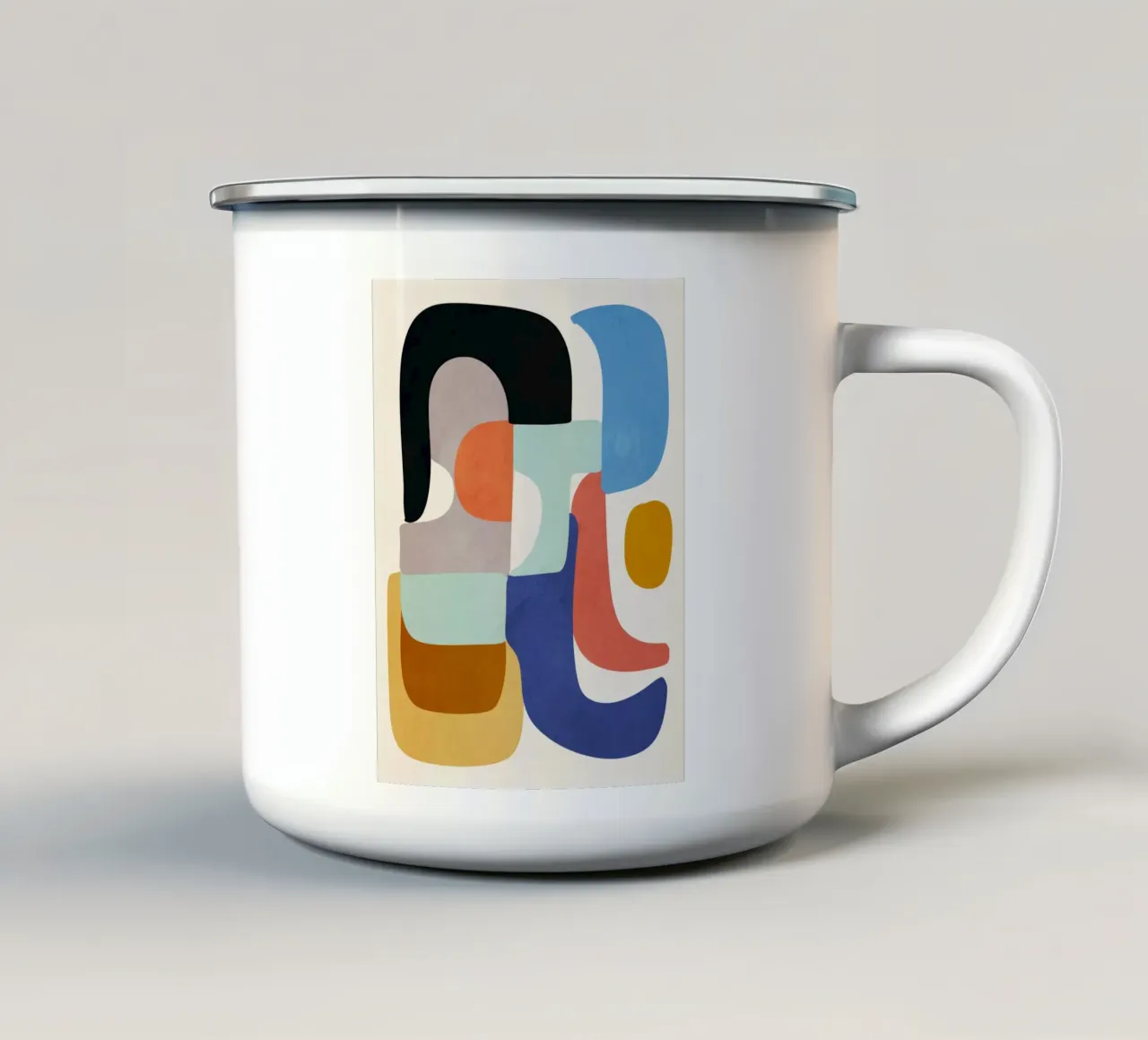 Shape Composition enamel mug by ThingDesign