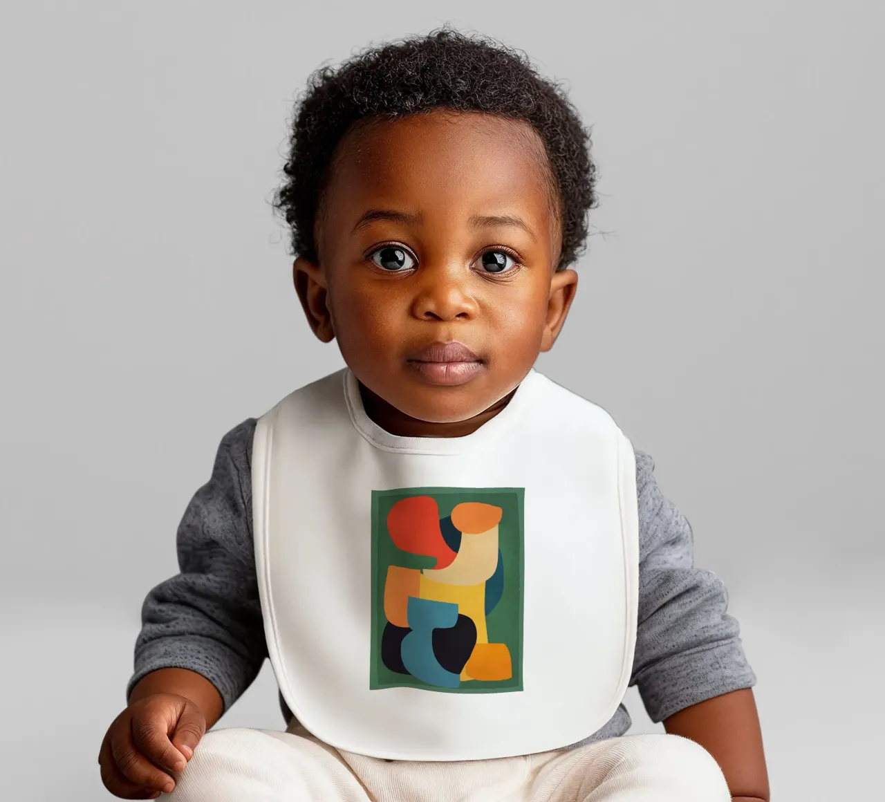 Shape Composition baby bib by ThingDesign