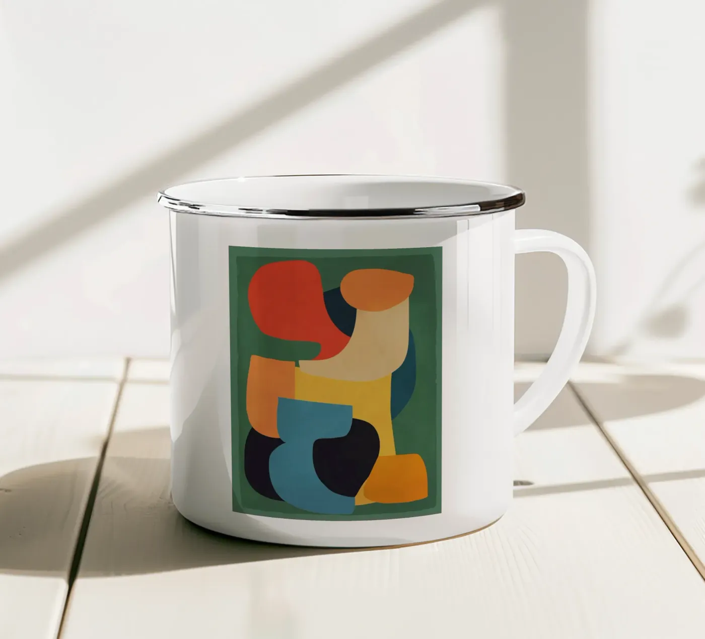 Shape Composition enamel mug by ThingDesign