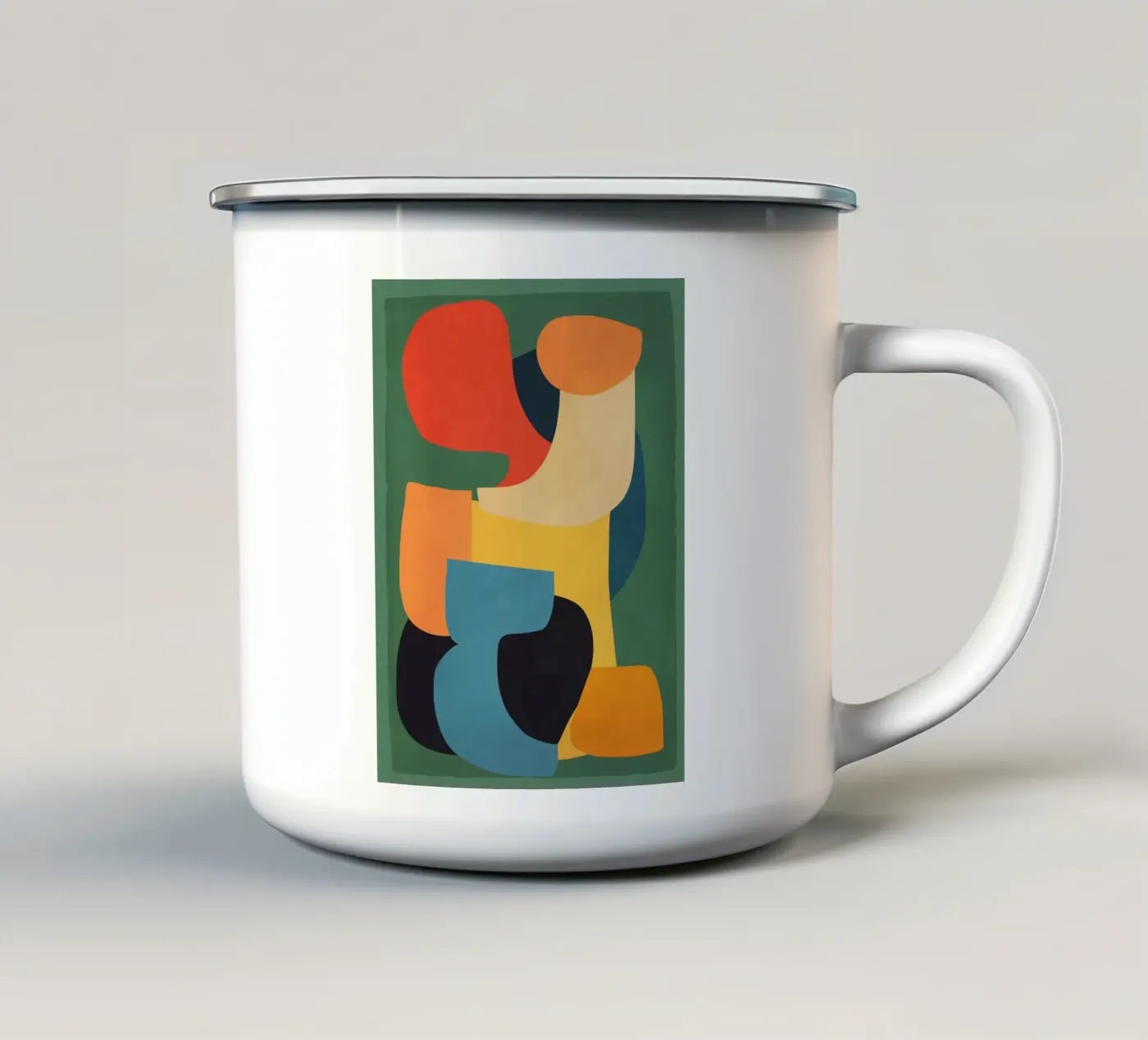 Shape Composition enamel mug by ThingDesign