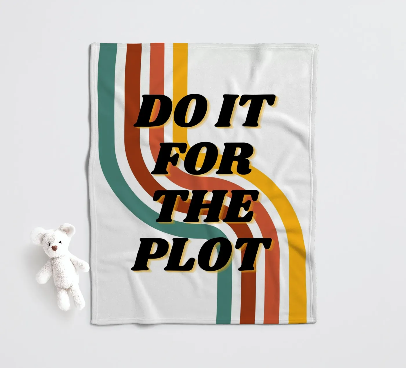 DO IT FOR THE PLOT fleecedeken van ArtDesign by KBK