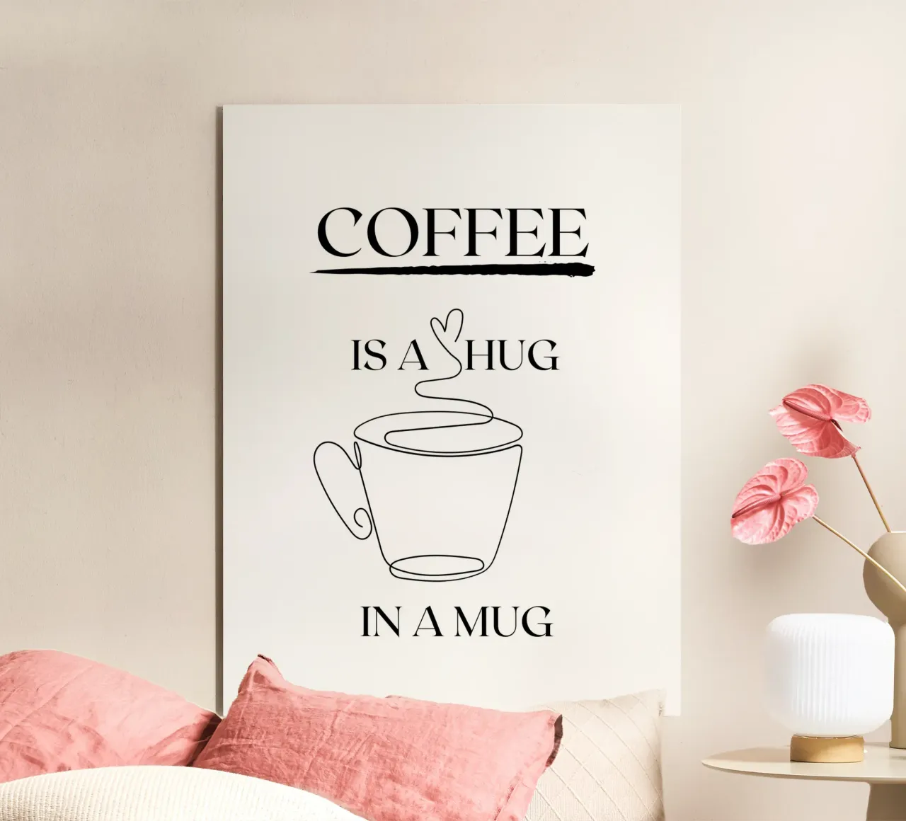 IL CAFFÈ È UN ABBRACCIO IN TAZZA alluminio dibond da ArtDesign by KBK