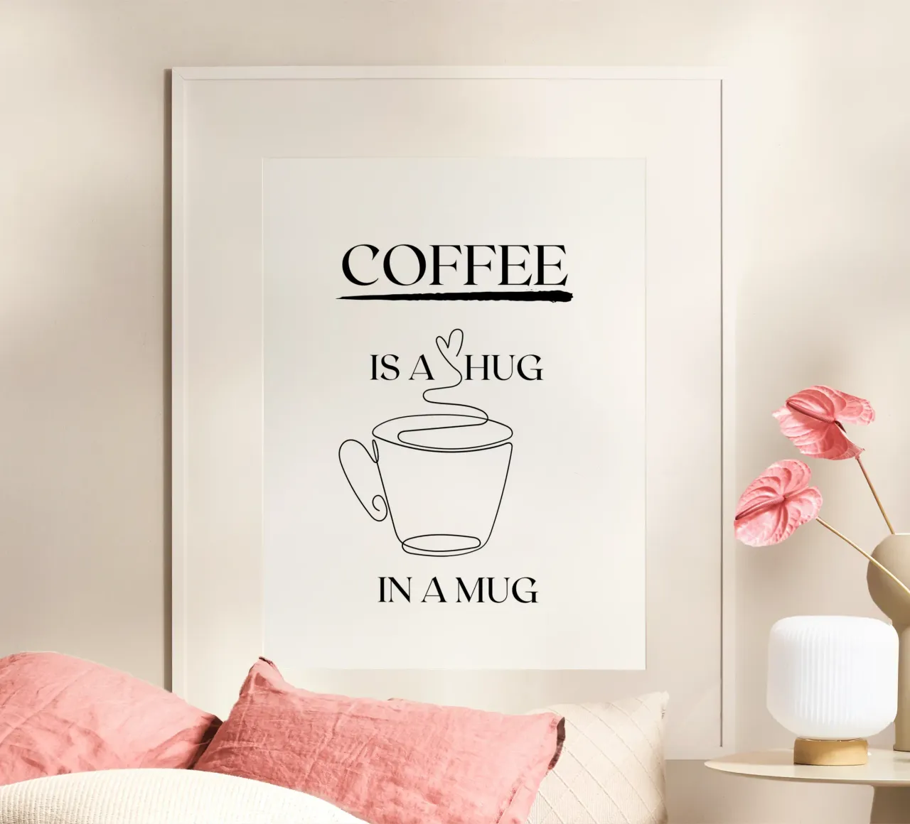 IL CAFFÈ È UN ABBRACCIO IN TAZZA carta hahnemühle da ArtDesign by KBK