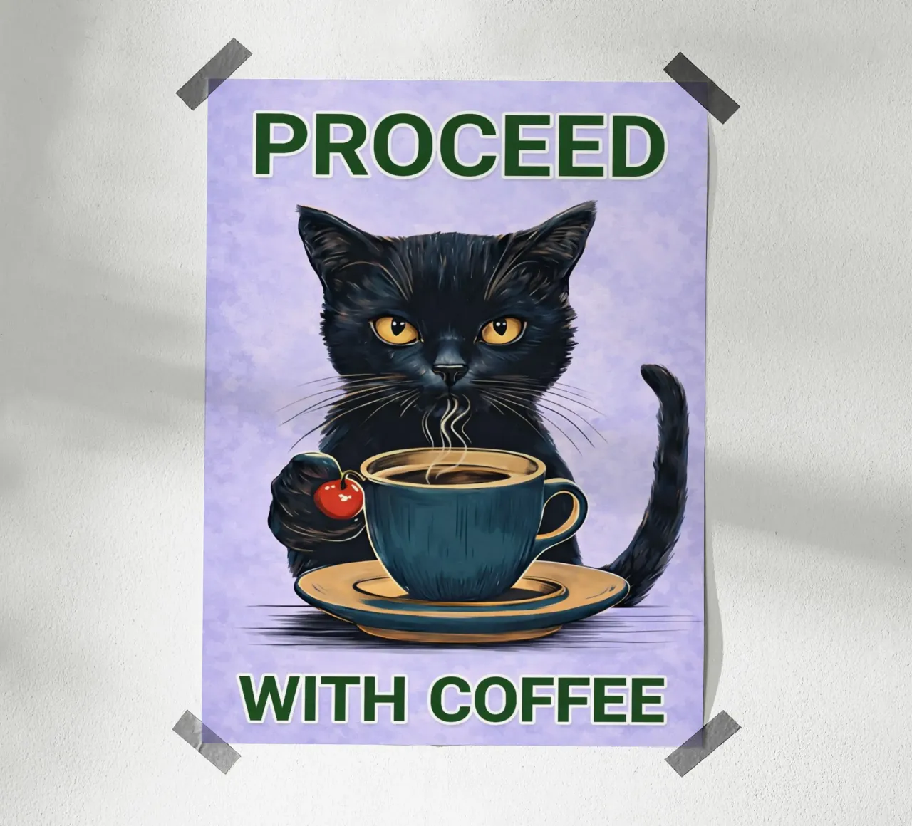 procedere con il caffè poster da Britania