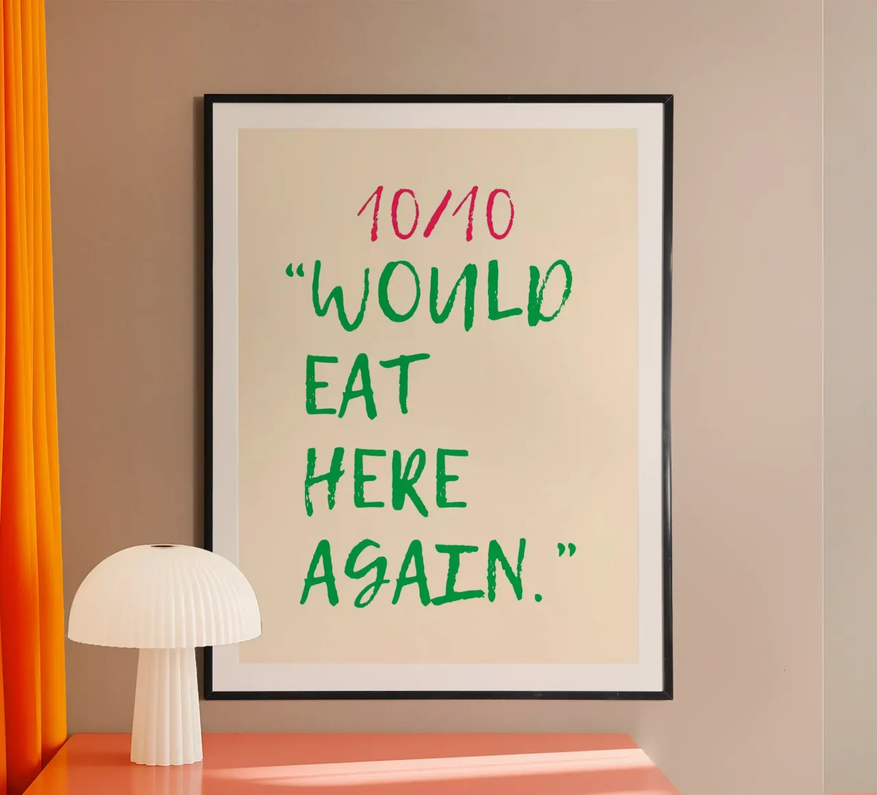 10/10 "MANGEREI DI NUOVO QUI" poster da ArtDesign by KBK