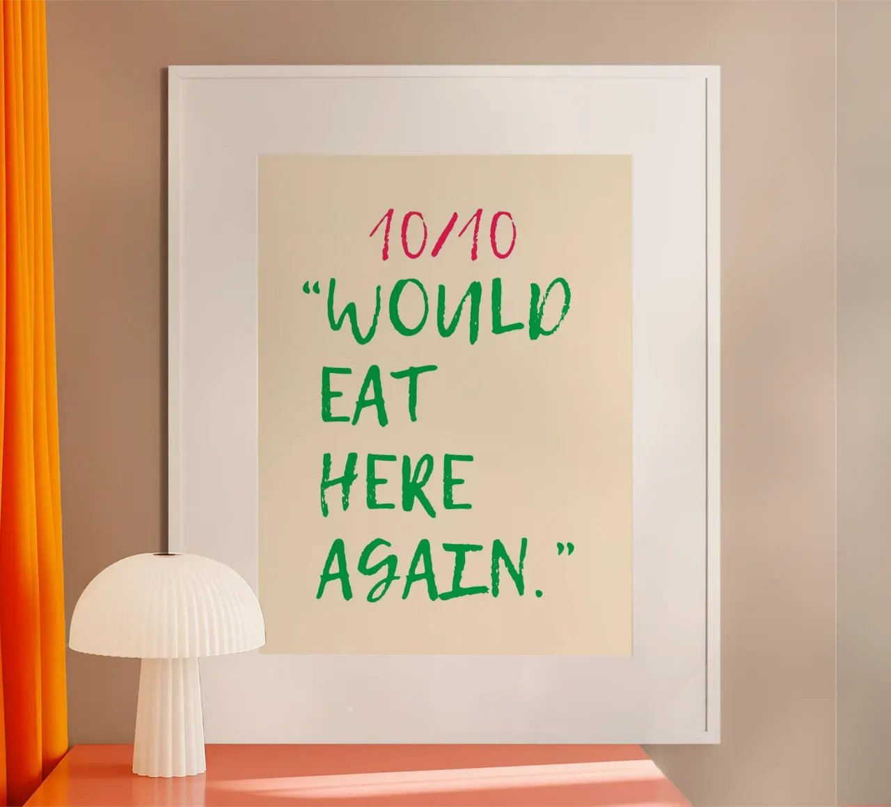 10/10 "MANGEREI DI NUOVO QUI" poster da ArtDesign by KBK
