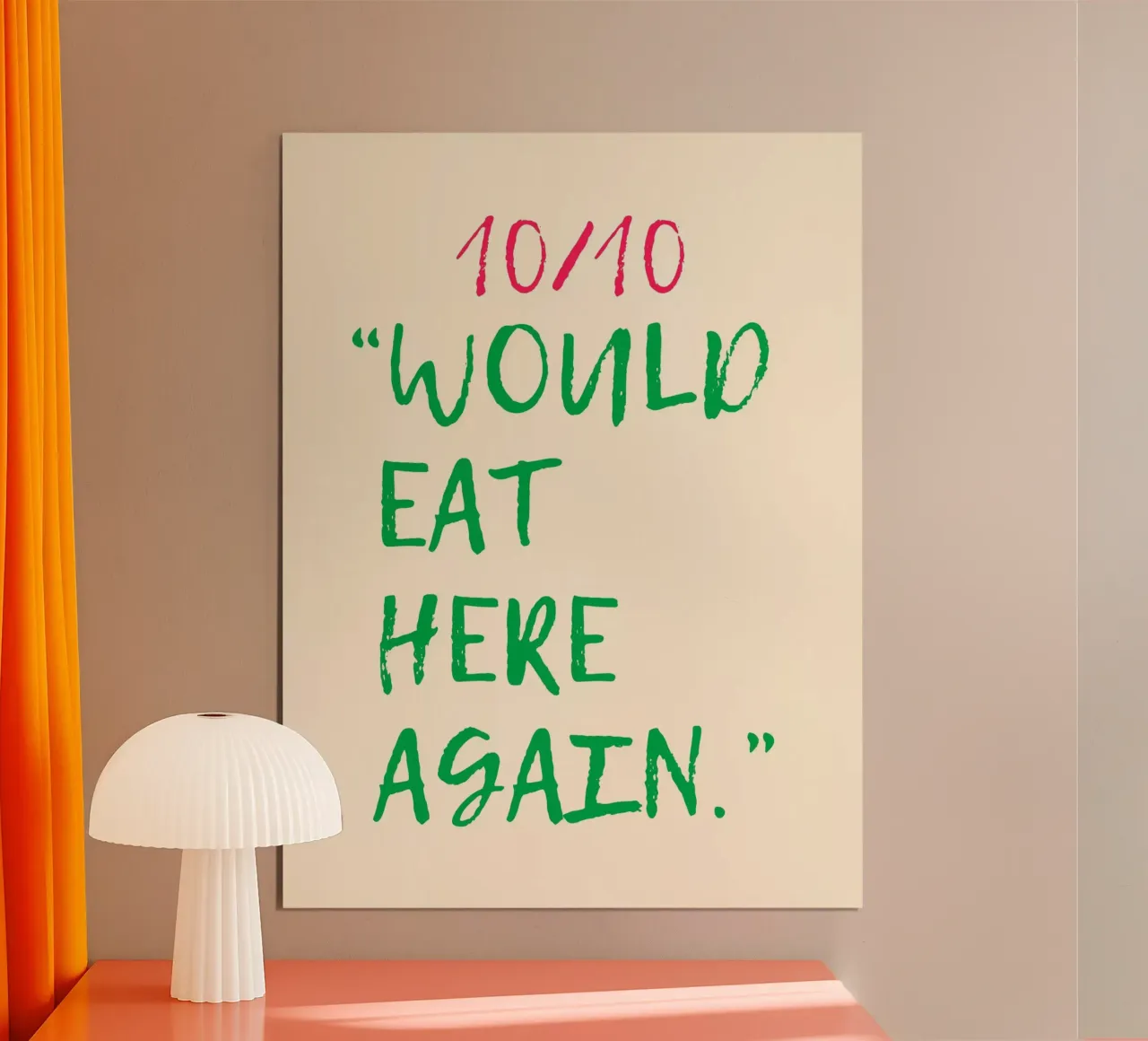 10/10 "MANGEREI DI NUOVO QUI" poster da ArtDesign by KBK