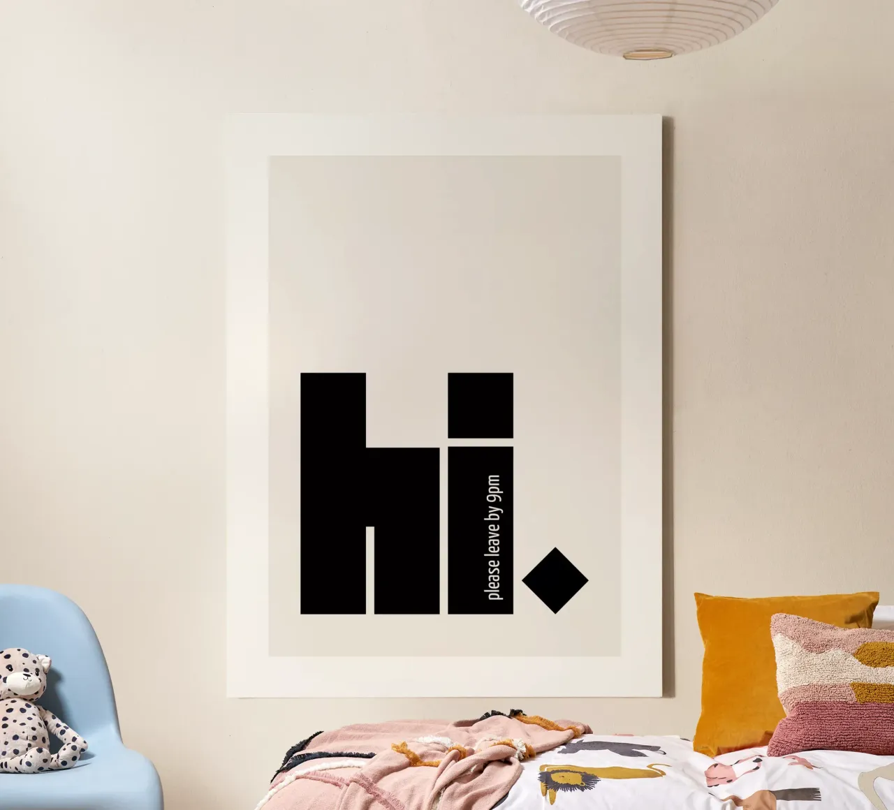 Ciao. Per favore, andate via entro le 21:00 tela da ArtDesign by KBK