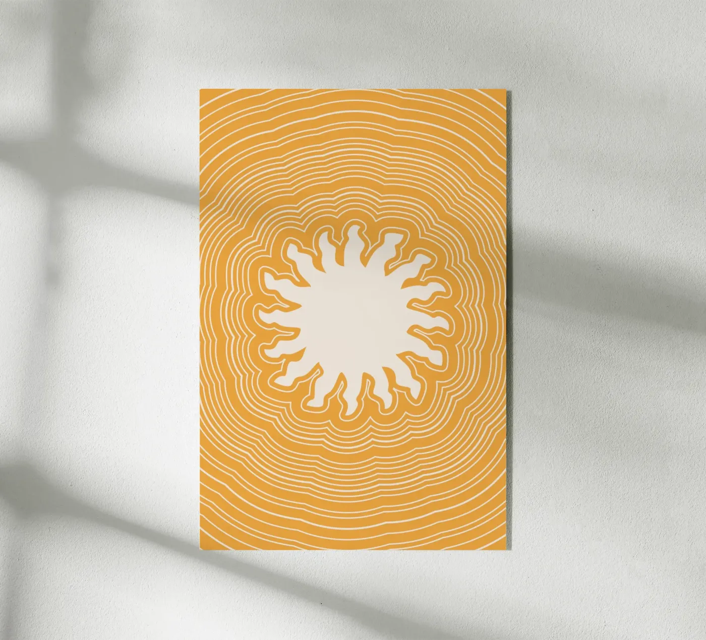 Abstract Yellow Sun Circles plexiglass da Natural Landscapes by Palmartprints