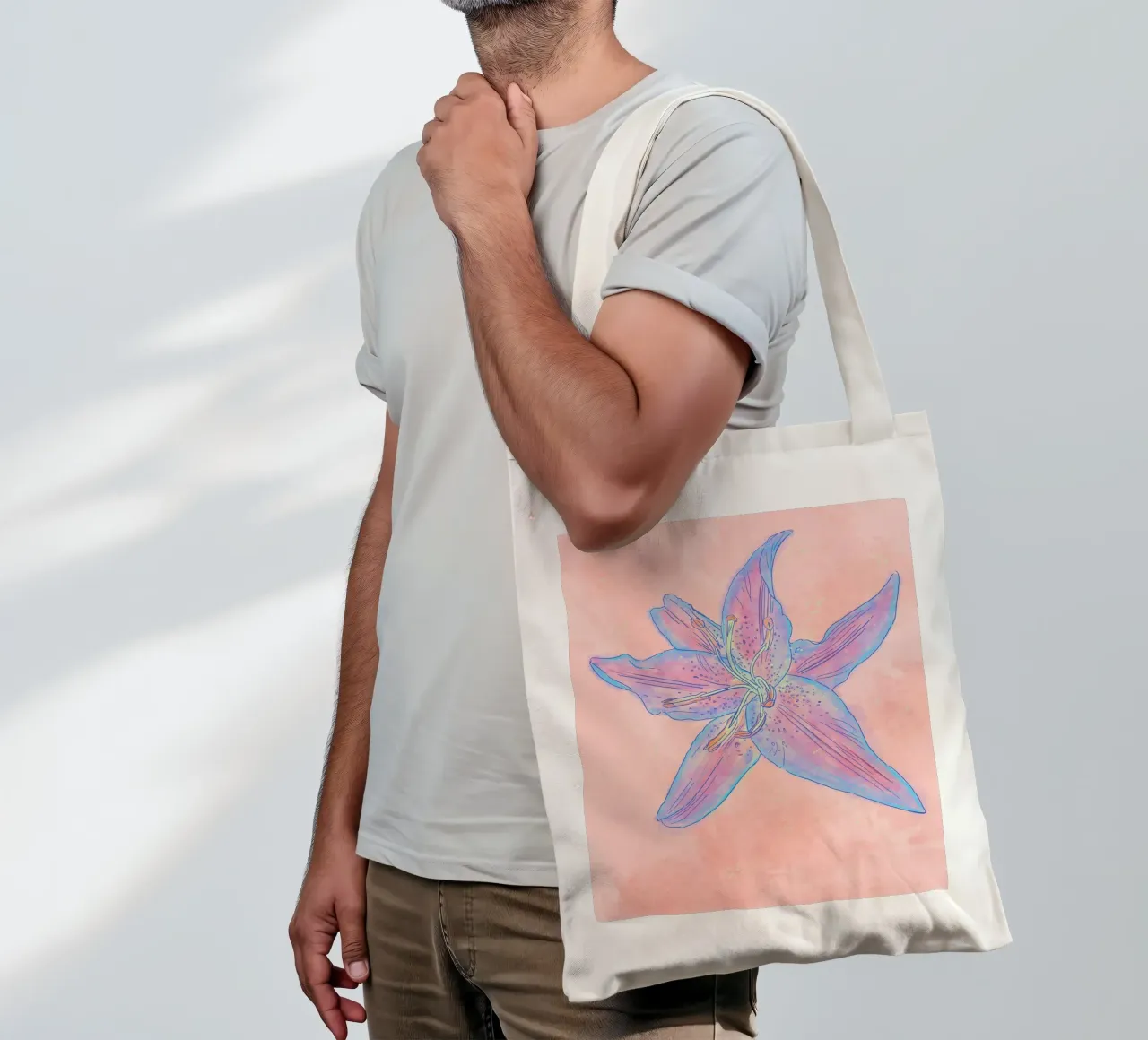 tropical psychedelic hibiscus flower tote bag by janine.aigner.work