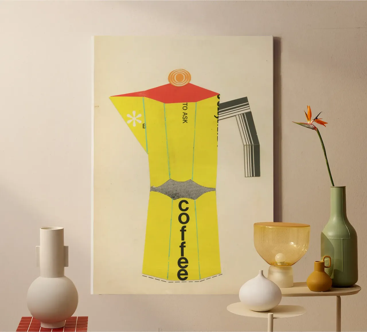 Coffee tela da Cassia Beck Collage