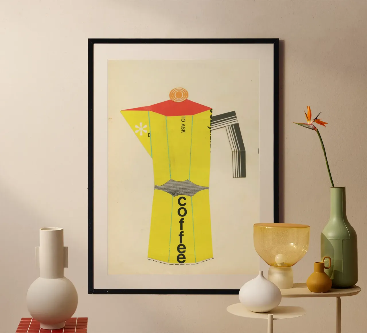 Kaffee Poster von Cassia Beck Collage