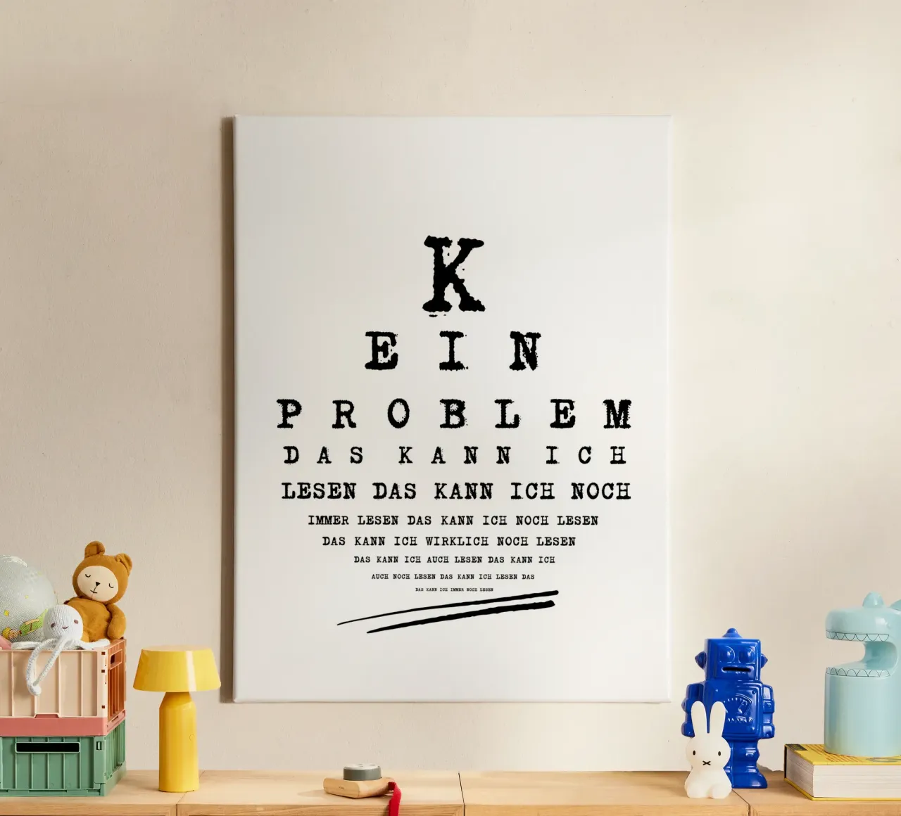 Nessun problema, posso ancora leggerlo... tela con Cornice a cassetta da ArtDesign by KBK