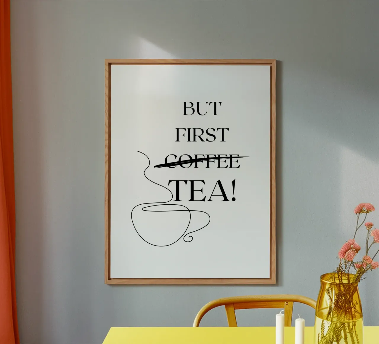 ABER ZUERST TEE! Alu-Dibond von ArtDesign by KBK