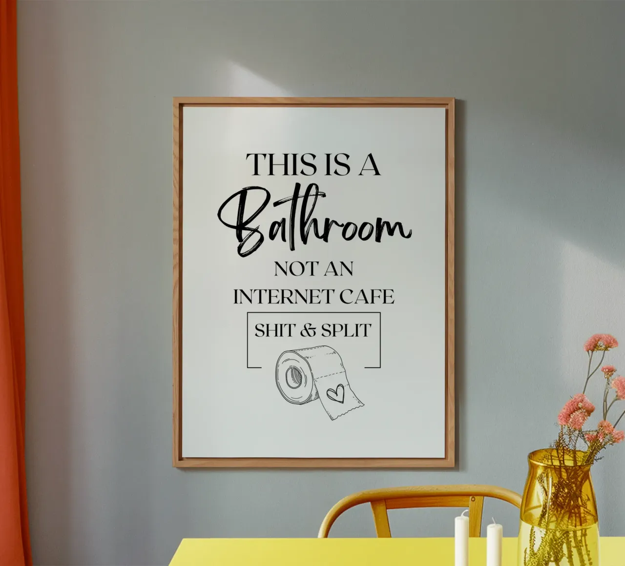 QUESTO È UN BAGNO, NON UN INTERNET CAFÈ, MERDA E SPACCATA alluminio dibond da ArtDesign by KBK