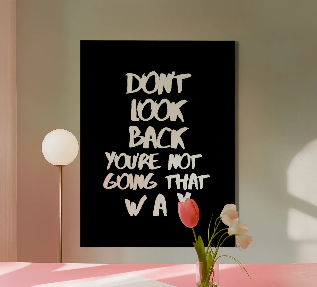 Don't look back you're not goning that way canvas by ArtDesign by KBK