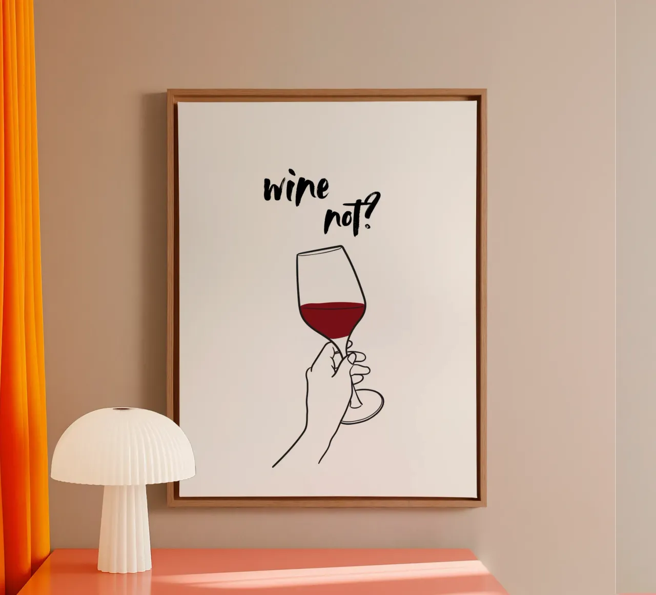 Wine not? canvas with Floater frame by ArtDesign by KBK