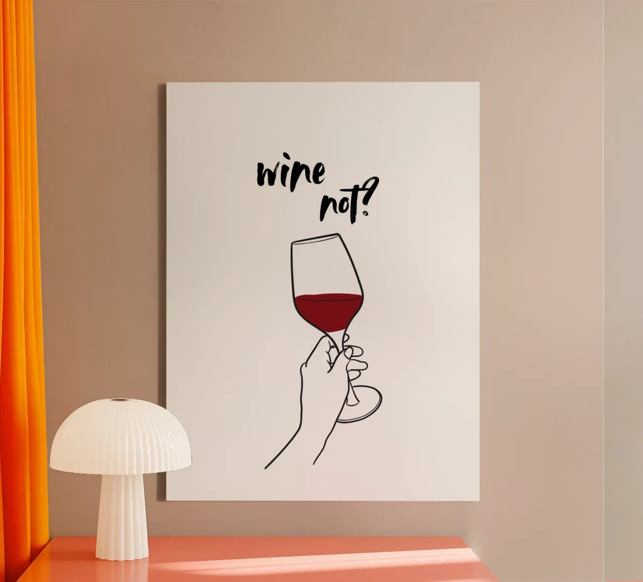 Wine not? canvas with Floater frame by ArtDesign by KBK