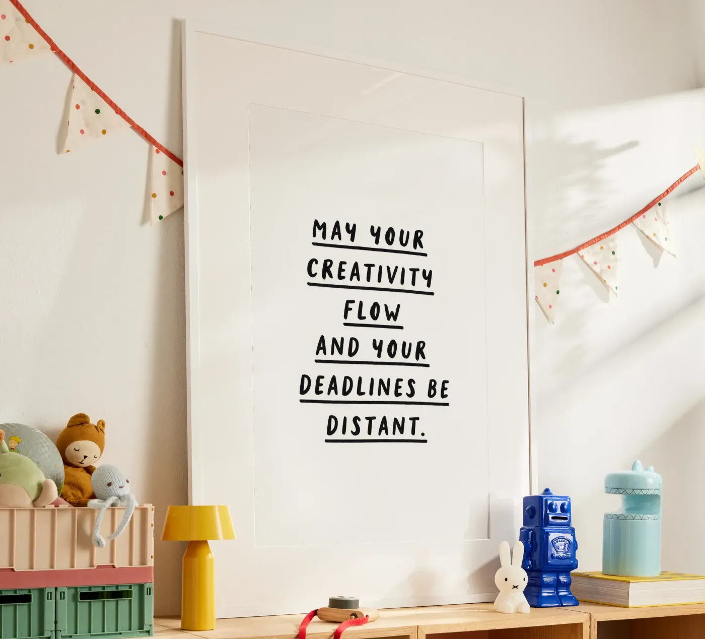 Creativity Flow Deadlines Be Distant poster by SayingGood