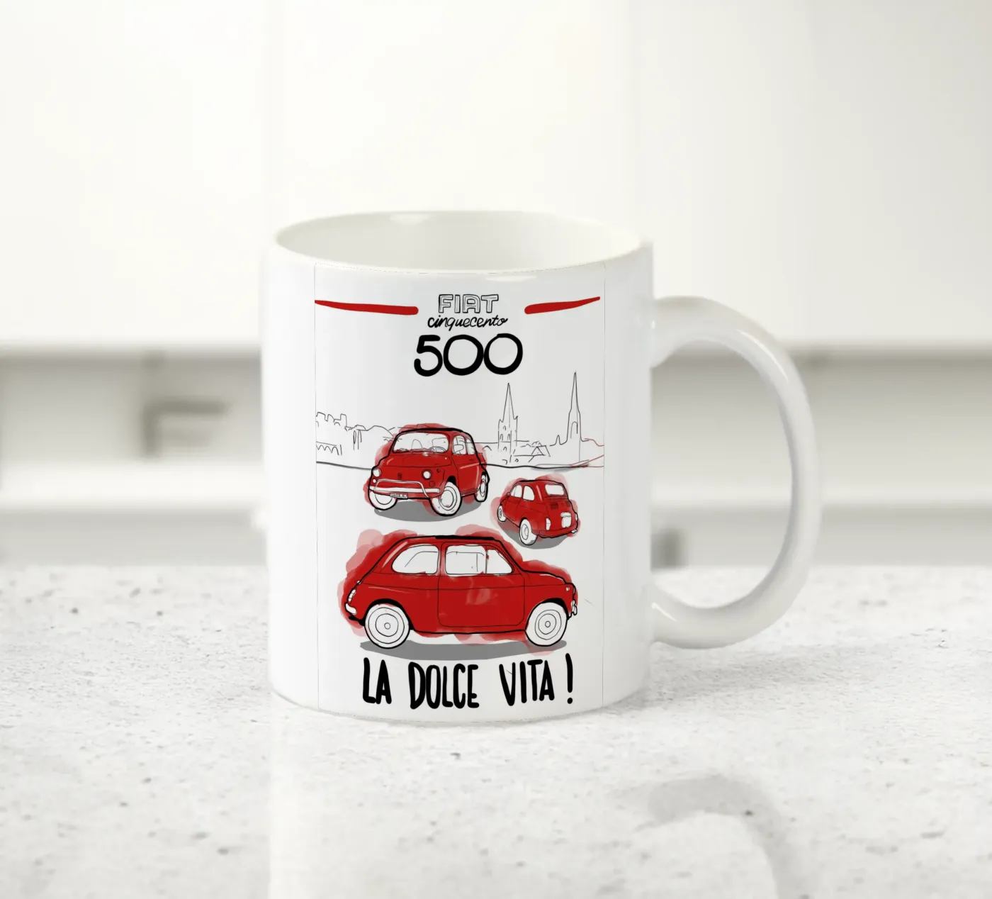 Cinquecento ceramic mug by GrayPixel