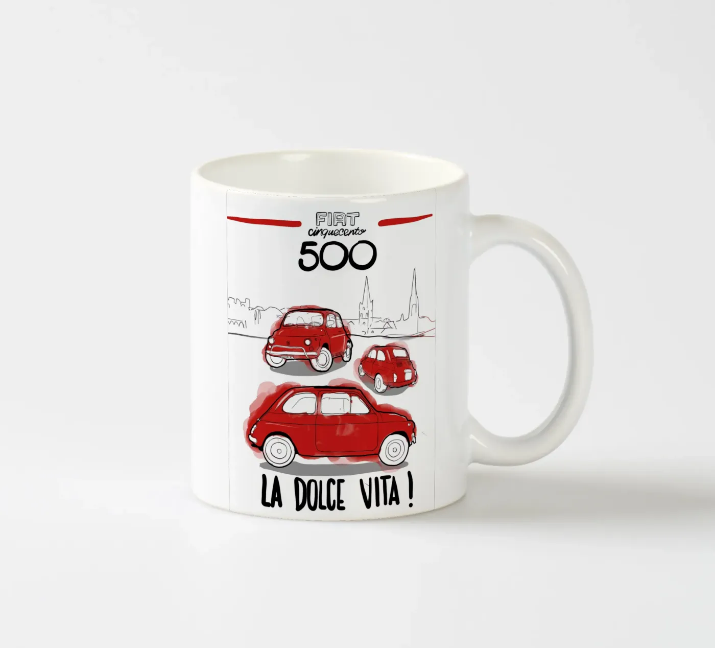 Cinquecento ceramic mug by GrayPixel
