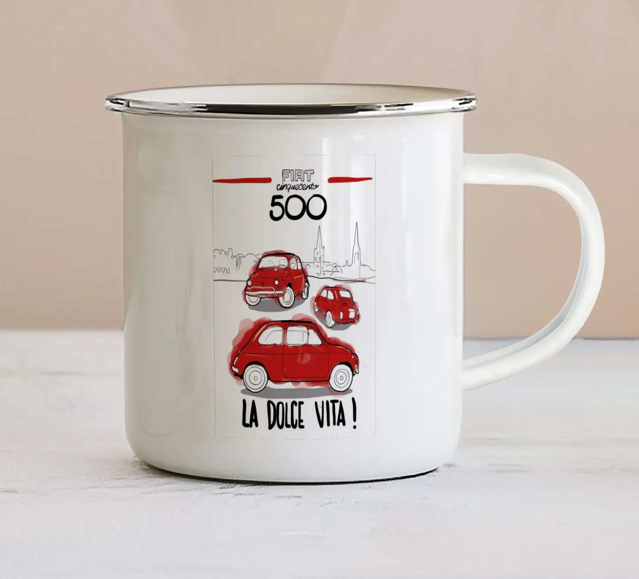 Cinquecento tazza in smalto da GrayPixel
