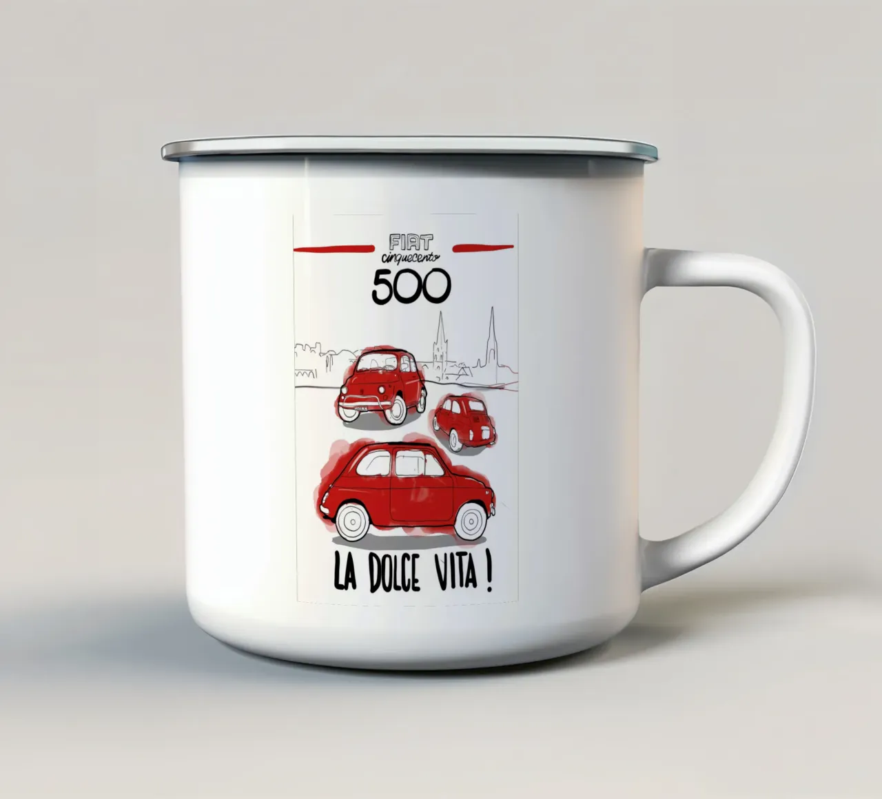 Cinquecento tazza in smalto da GrayPixel