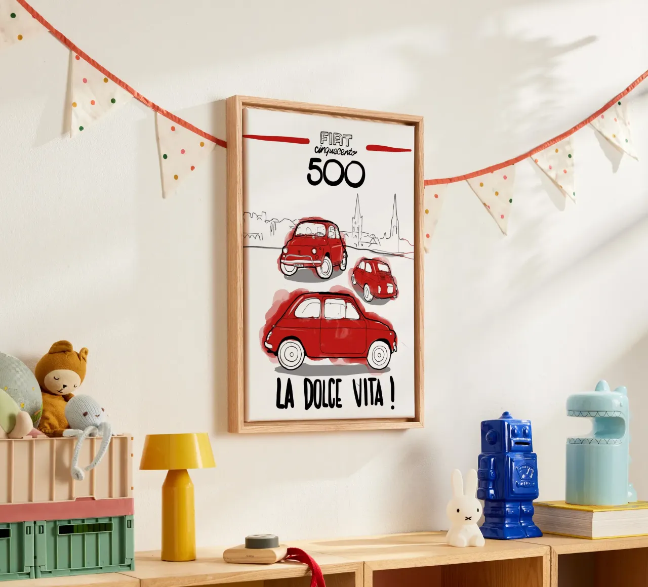 Cinquecento tela con Cornice a cassetta da GrayPixel