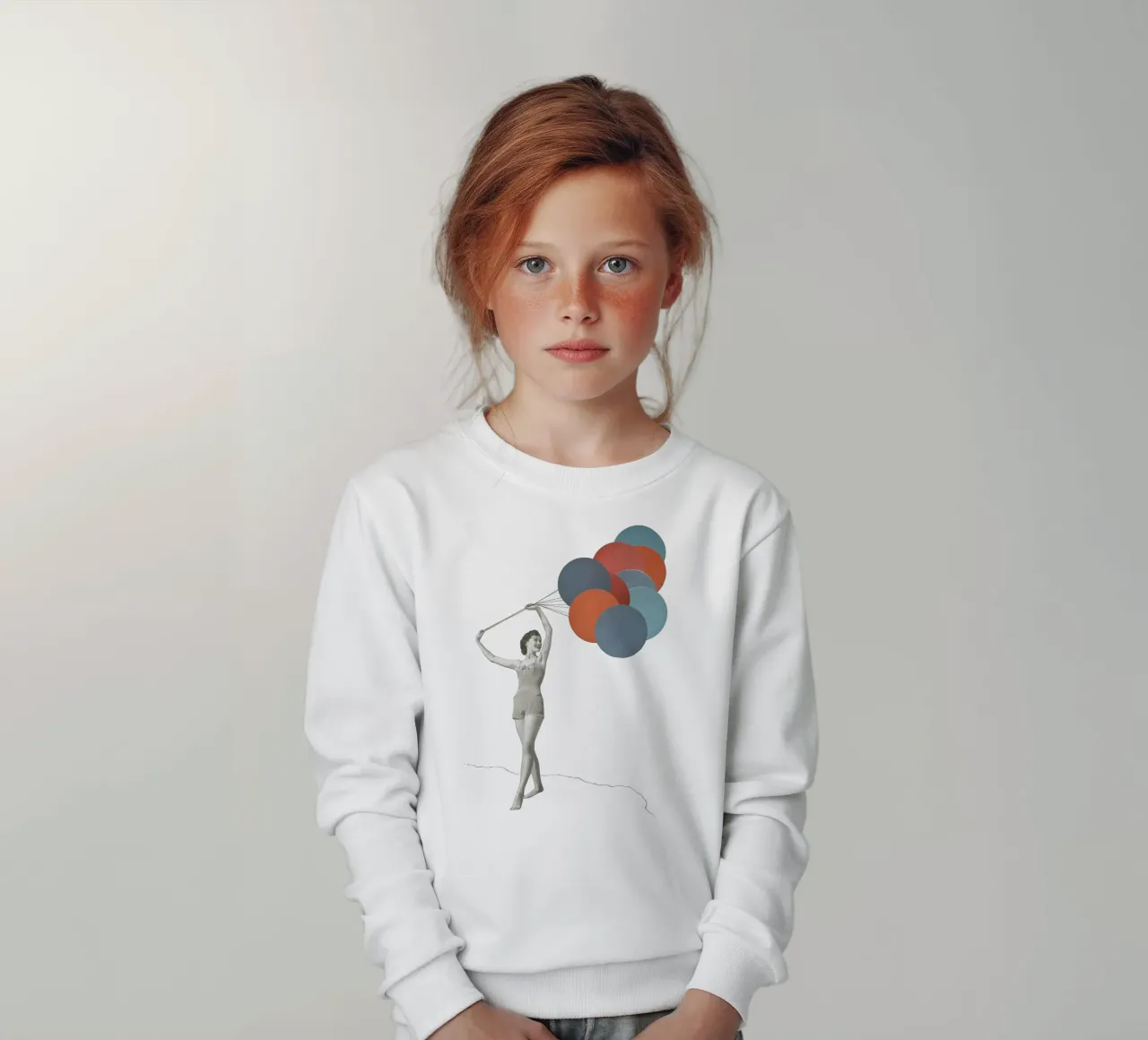 Balloons kids sweatshirt by Cassia Beck Collage
