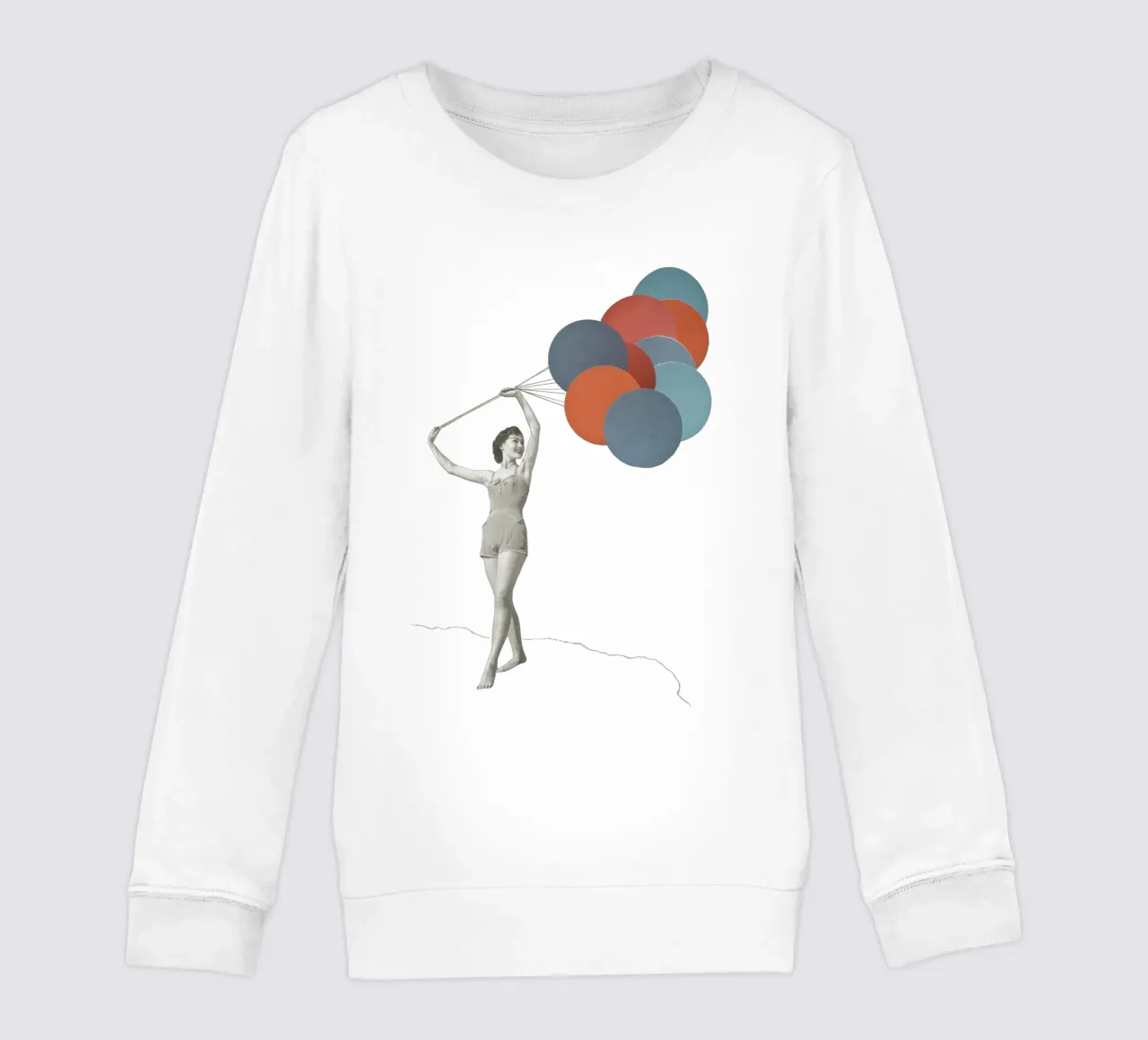 Balloons kids sweatshirt by Cassia Beck Collage