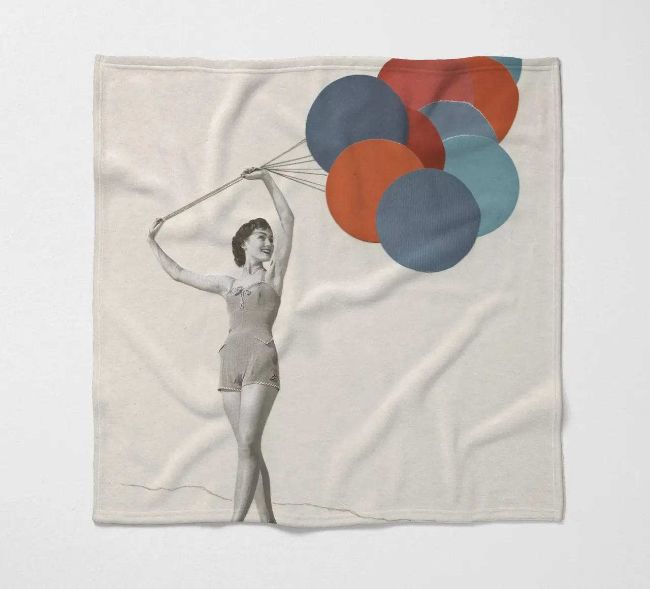 Luftballons Fleecedecke von Cassia Beck Collage