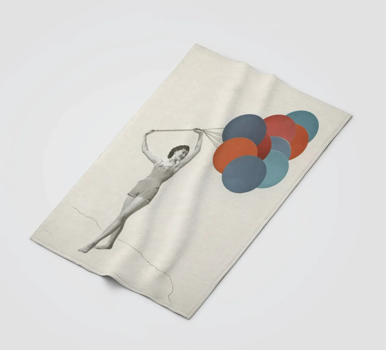 Luftballons Fleecedecke von Cassia Beck Collage