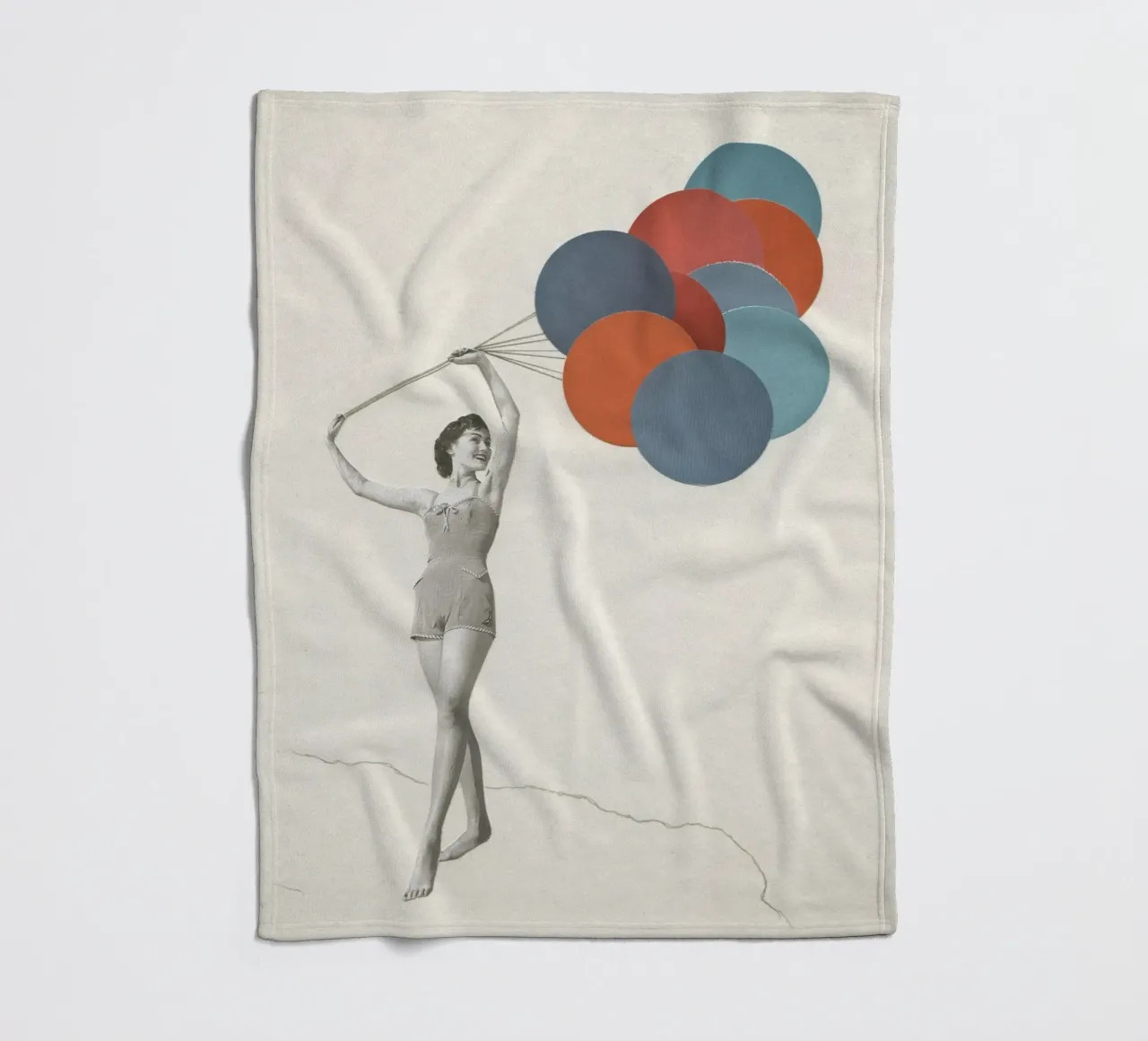 Luftballons Fleecedecke von Cassia Beck Collage