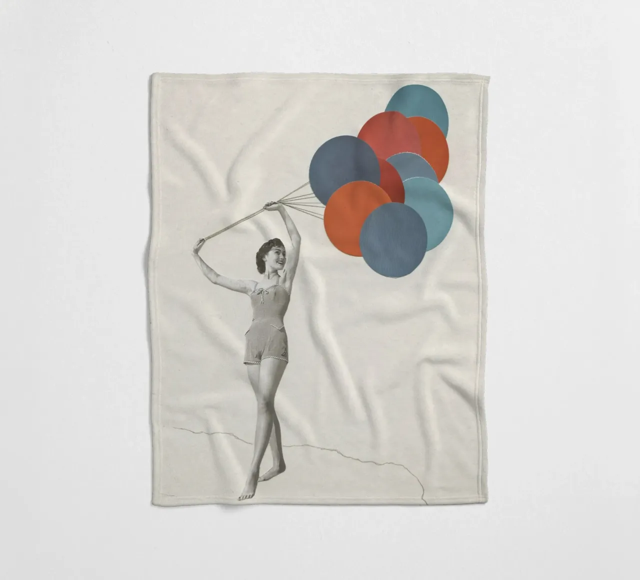 Luftballons Fleecedecke von Cassia Beck Collage