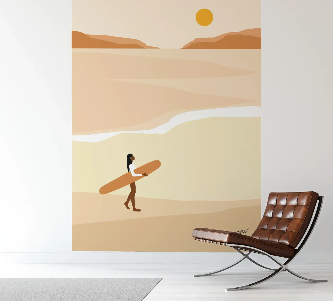First wave fotobehang van Tamsen Design