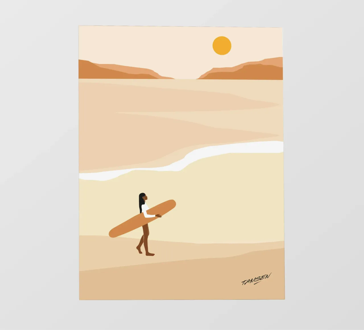 First wave fotobehang van Tamsen Design