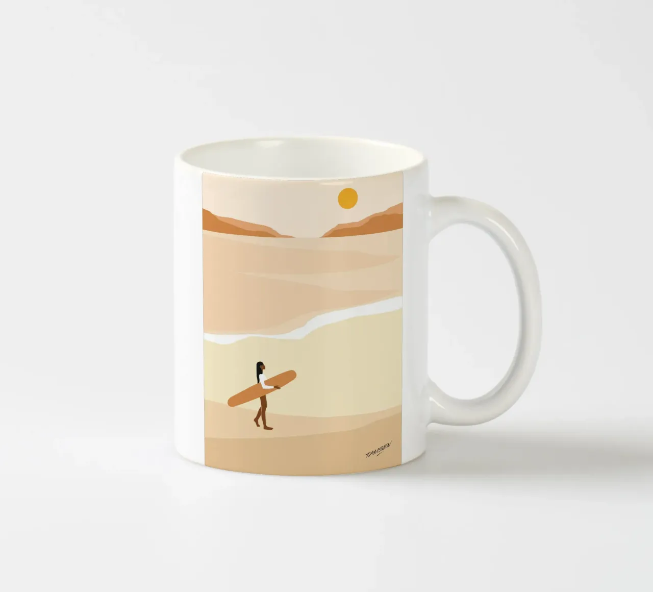 First wave ceramic mug by Tamsen Design