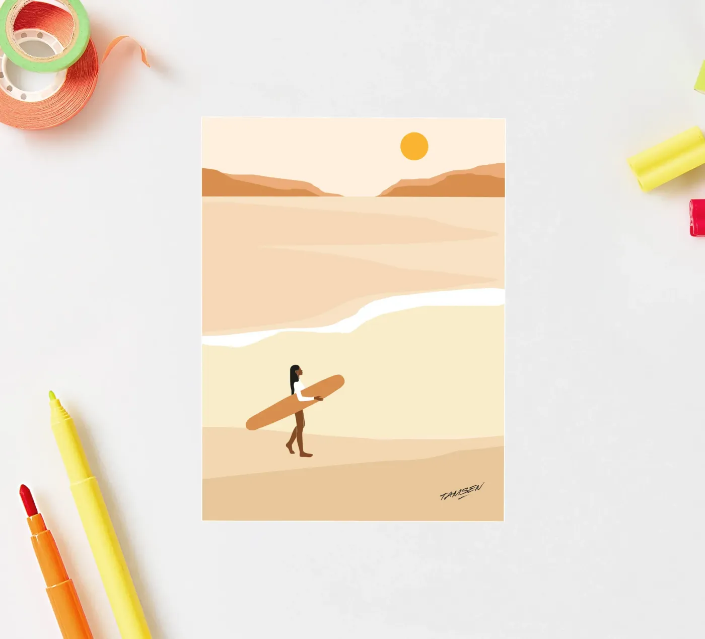 First wave sticker by Tamsen Design