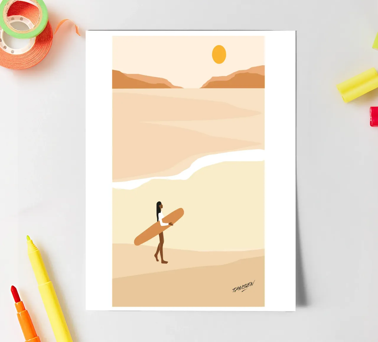 First wave sticker sheet by Tamsen Design